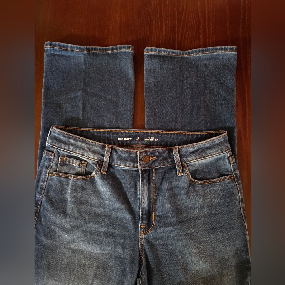 Old Navy Midrise Kicker Boot Cut Jeans Size 10 Tall